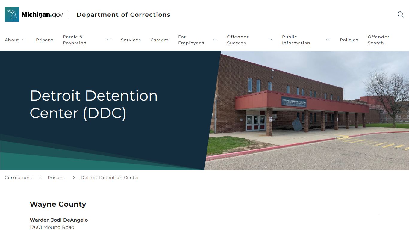 Detroit Detention Center (DDC) - Michigan
