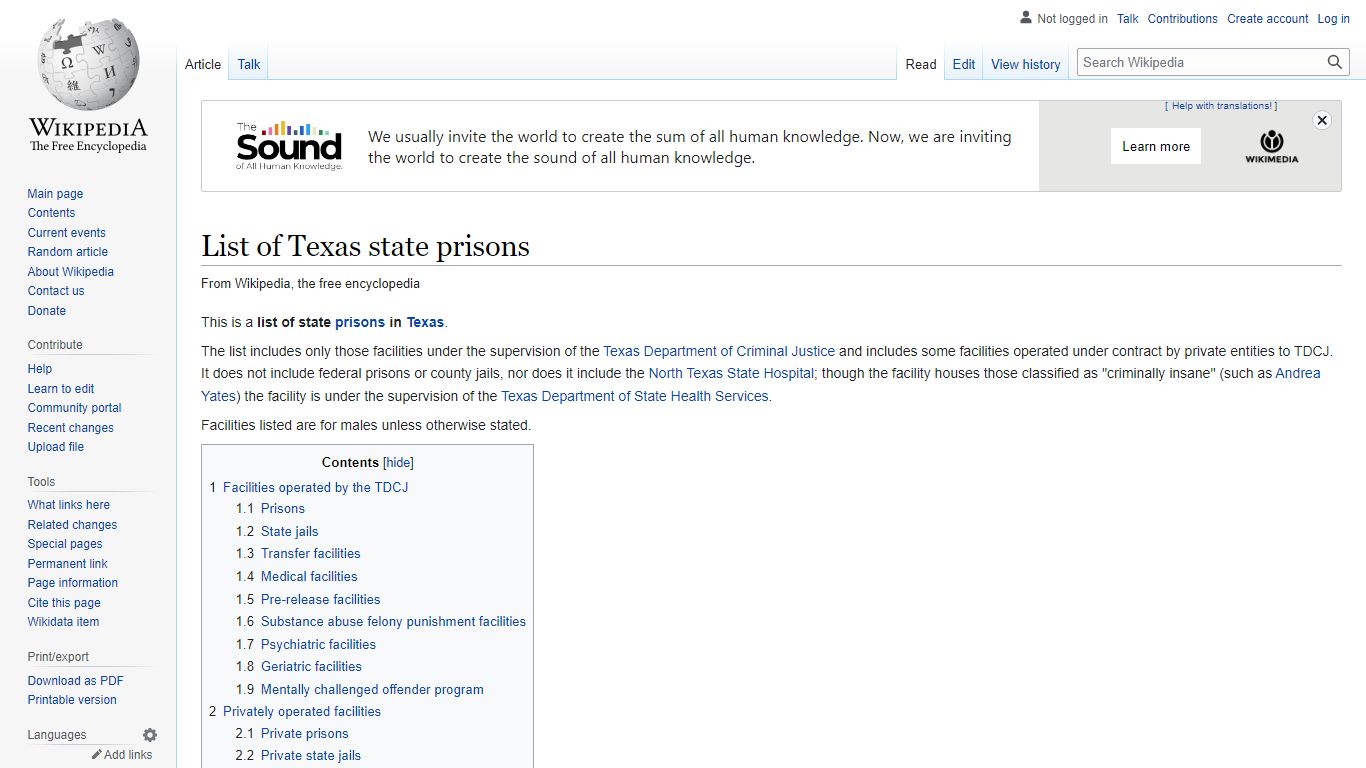 List of Texas state prisons - Wikipedia